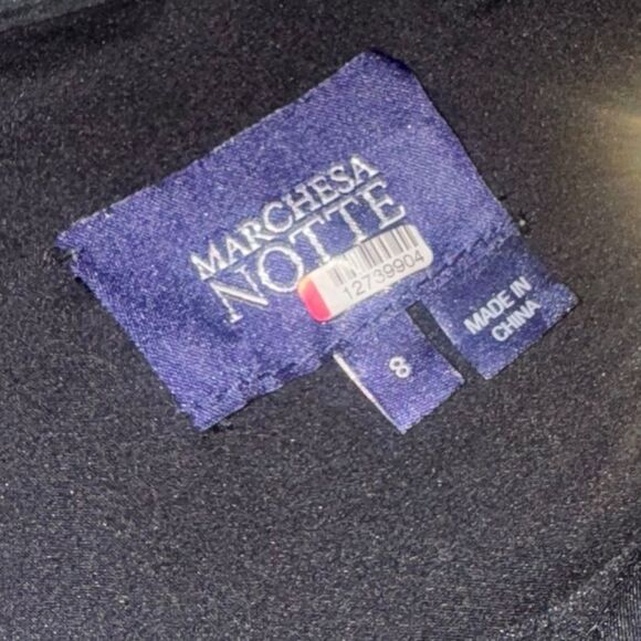 MARCHESA NOTTE women’s Gold Sequin Ruffle Asymmetric One Shoulder Dress Size 8 - Picture 5 of 7